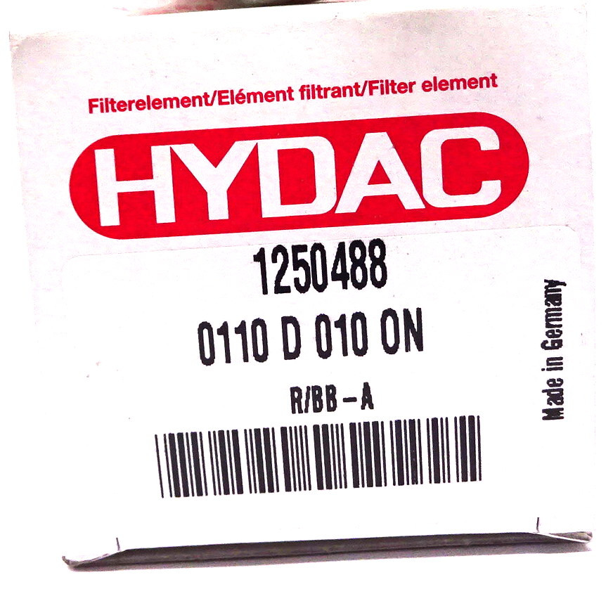 Élément Filtrant HYDAC 1250488 0110 D 010 0N, Neuf Dans Son Emballage D'origine - Pièce Industrielle